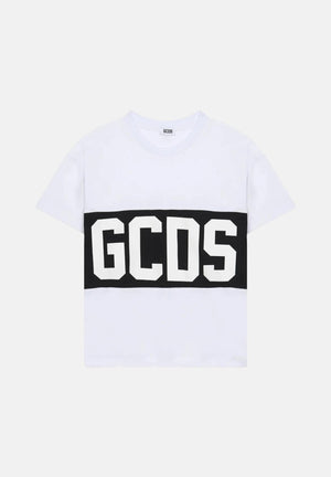 GCDS T-shirt a manica corta nera per donna, ragazzi e bambini con stampa logo Z0UJQC585J105 157B GCDS 
