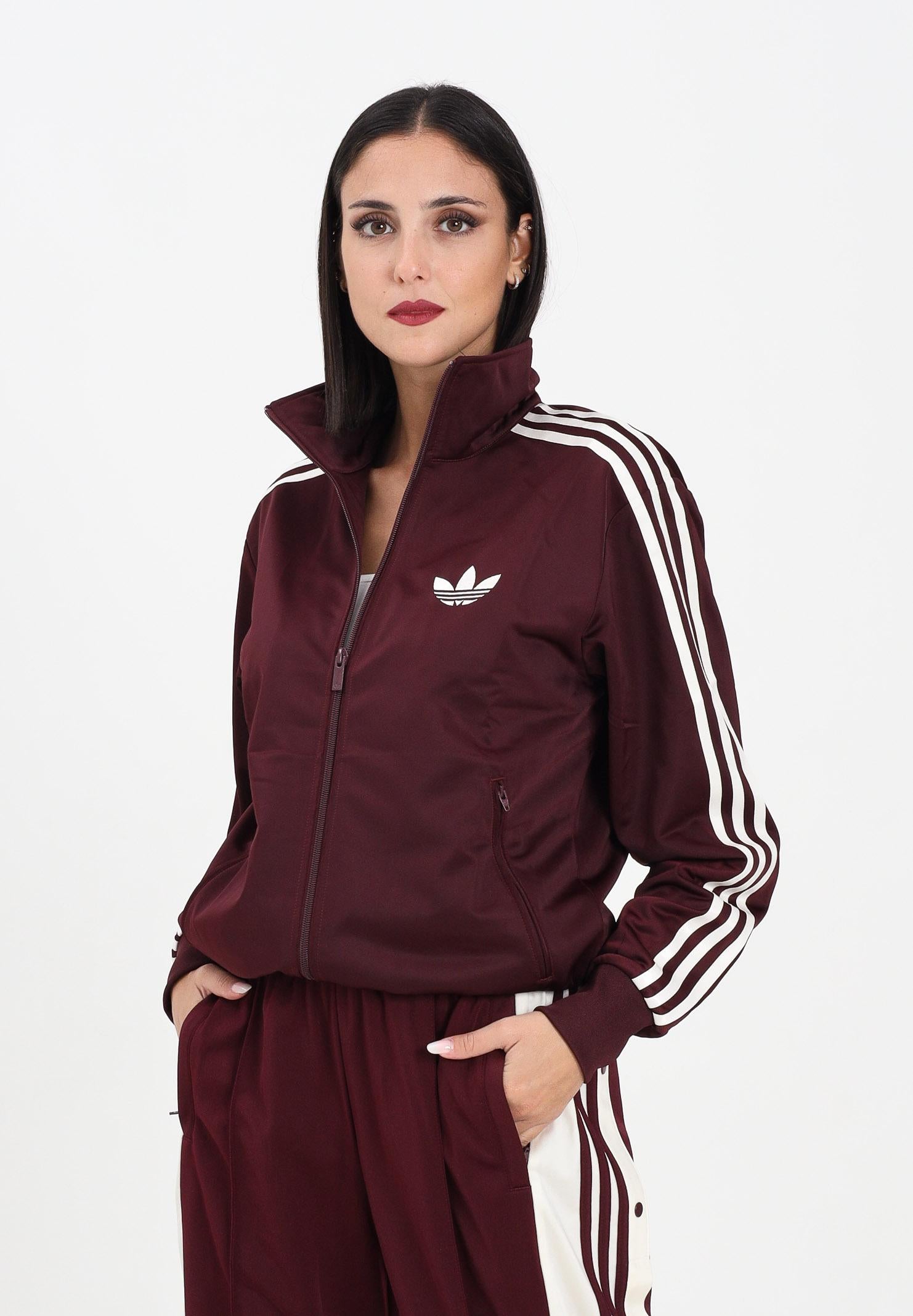 ADIDAS ORIGINALS Felpa con zip Adicolor Classics Firebird Loose bordeaux da donna KH1592  ADIDAS ORIGINALS 