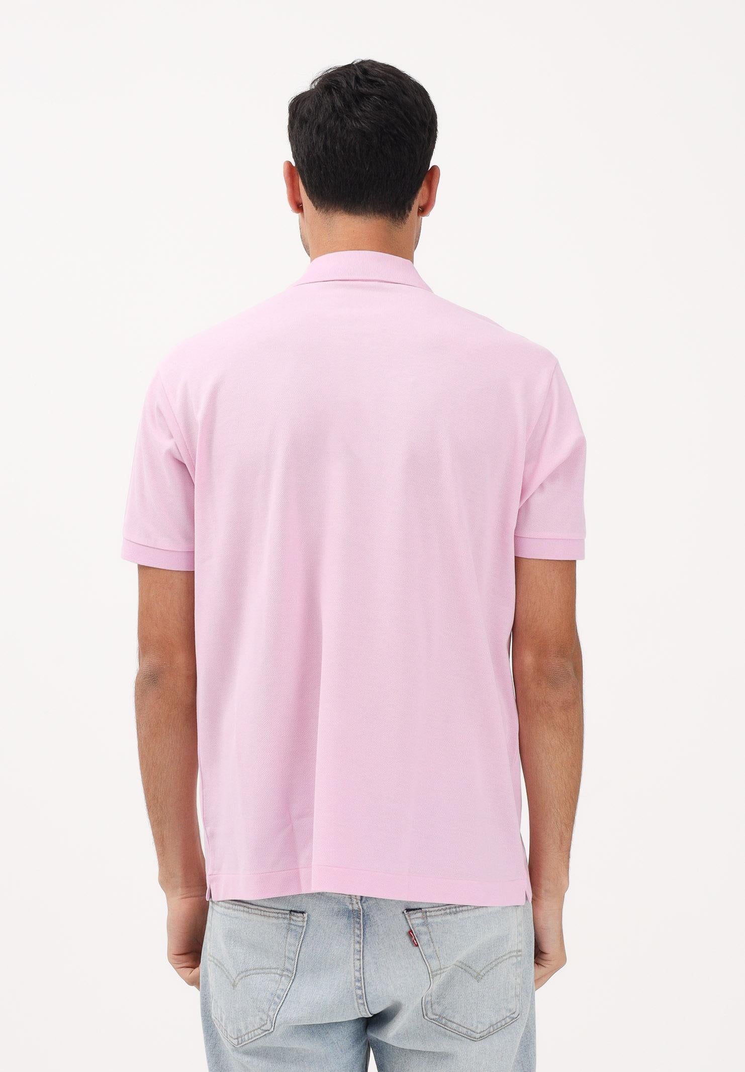 LACOSTE  Polo rosa per uomo e donna con patch logo coccodirllo 1212 Z4H LACOSTE 