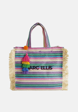 MARC ELLIS Borsa BUBY S CLAIRE L in rafia multicolore da donna BUBY-S-CLAIRE-L MUPI MARC ELLIS 