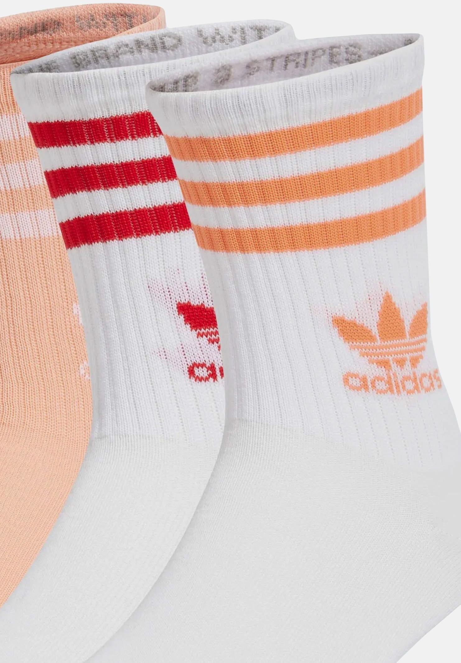 ADIDAS ORIGINALS Calzini (3 paia) Mid Cut bianchi e rosa da donna JI9472  ADIDAS ORIGINALS 