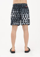 SPRAYGROUND Shorts mare PIXEL MOUTH nero, grigio e bianco da uomo 910SWM2058 . SPRAYGROUND 