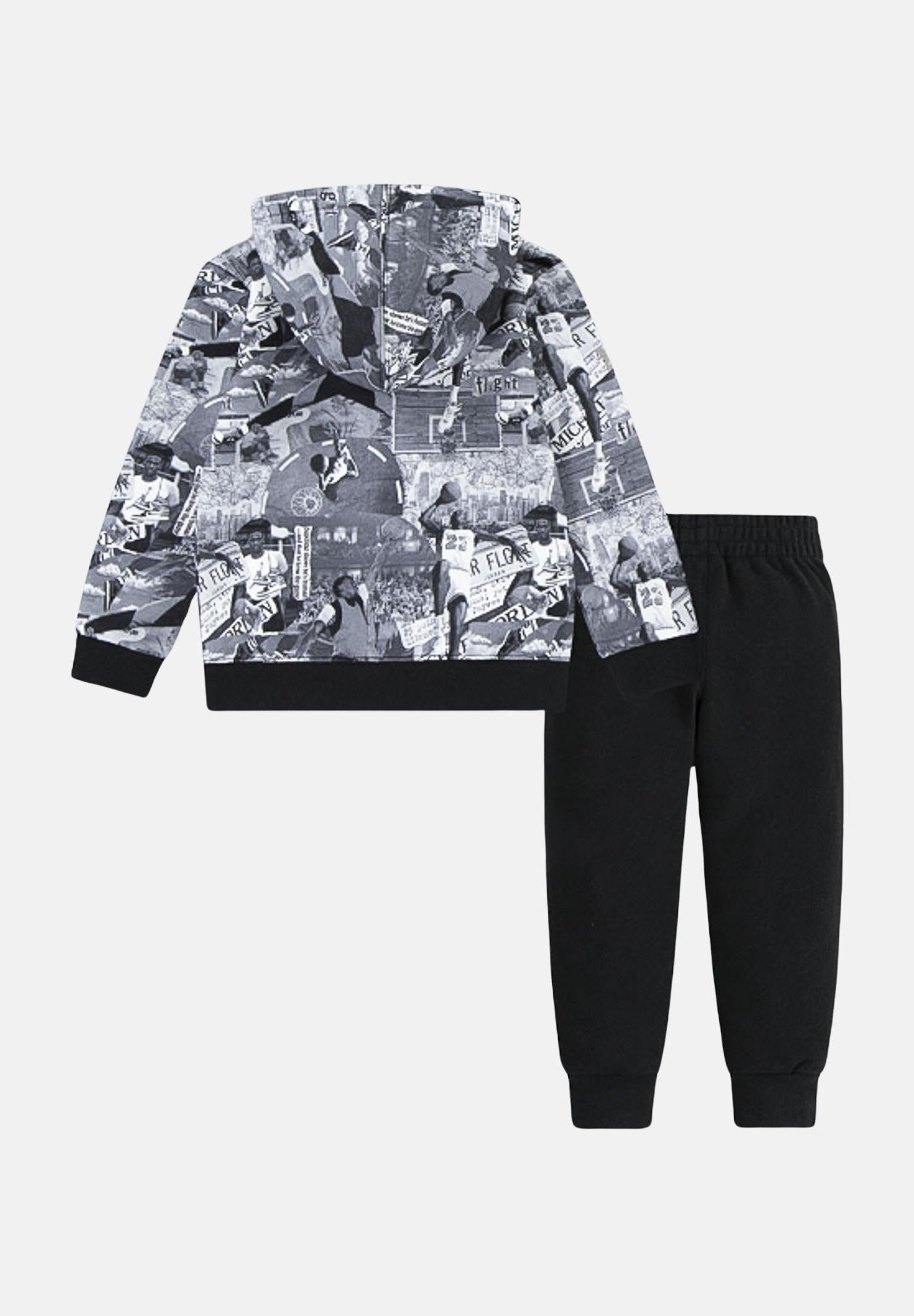 Tuta MJ Brooklyn nera da neonato 65D324 023 JORDAN 