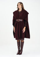 ELISABETTA FRANCHI Mantella bordeaux da donna con cintura CP67D56E2 EA4 ELISABETTA FRANCHI 