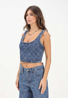 CALVIN KLEIN JEANS Top in denim da donna con monogram all-over LV047D708GYY2  CALVIN KLEIN JEANS 