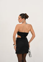 NOELL MAGGINI Abito corto nero da donna con castoni 00126105 NE NOELL MAGGINI 