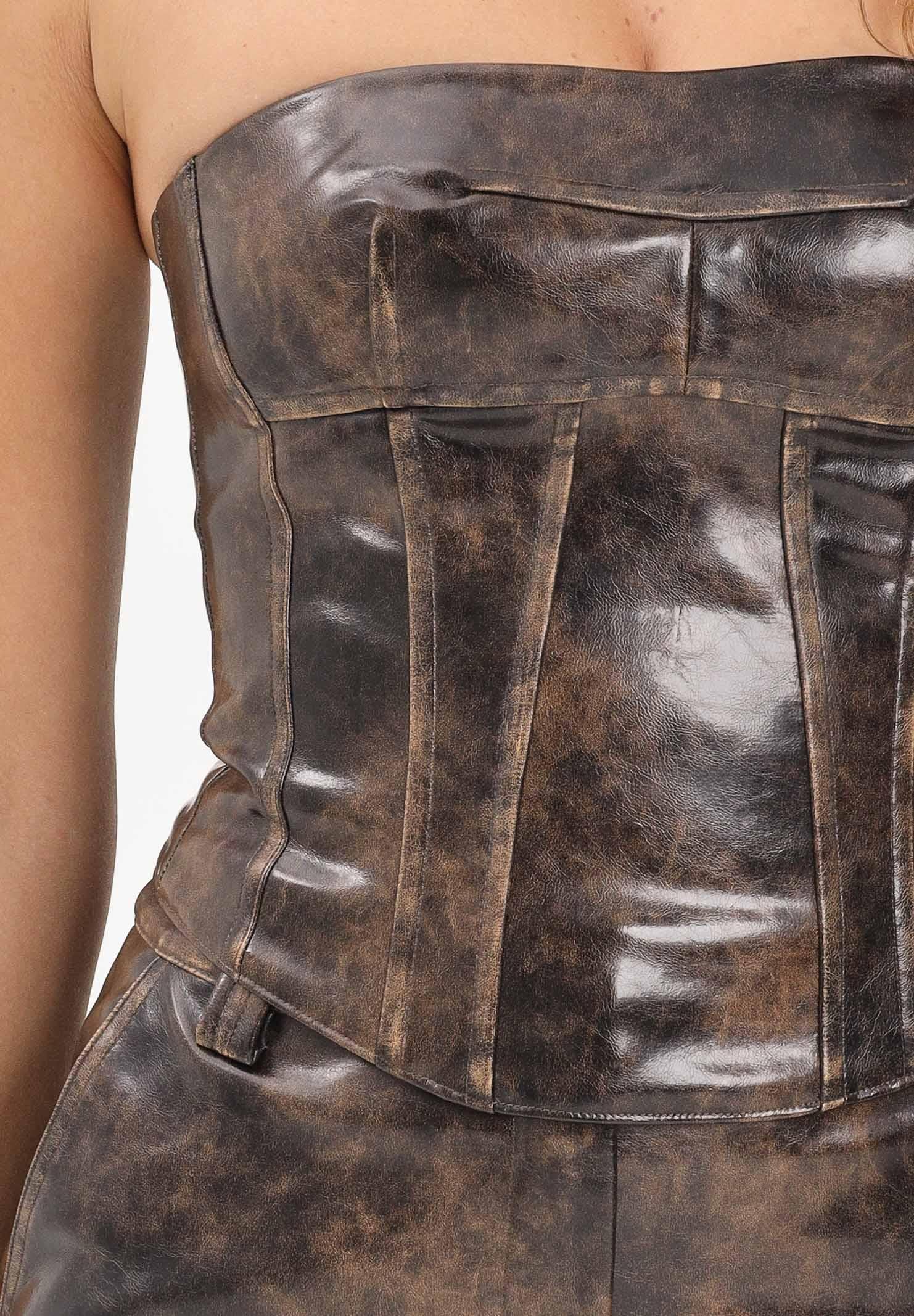 PATRIZIA PEPE Corpetto marrone da donna 8C0810E064 J4L8 PATRIZIA PEPE 