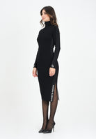 ELISABETTA FRANCHI Abito midi nero da donna con bande lucide AM03S56E2 EF3 ELISABETTA FRANCHI 