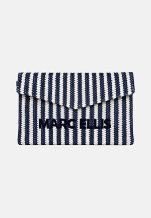 MARC ELLIS Pochette Buby Eivissa C blu e bianca da donna BUBY-EIVISSA-C BLWH MARC ELLIS 