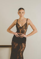 SANTAS Body RADIANCE marrone da donna con ricamo in pizzo floreale PV2615 MA SANTAS 