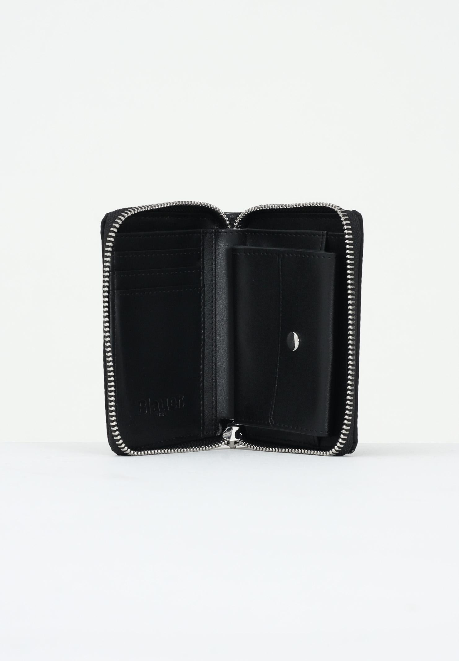 BLAUER Portafogli nero da donna con imbottitura e logo F5PALM03PAD BLK BLAUER 