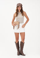 LEVI'S Gonna corta Button-Front in denim bianco da donna 005NA-0001 . LEVI'S® 