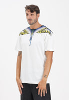 MARCELO BURLON COUNTY OF MILAN T-shirt a manica corta bianca da uomo caratterizzata dalla stampa di grandi ali F5CAMATH029 013 MARCELO BURLON COUNTY OF MILAN 