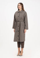 JDY Cappotto lungo marrone da donna con motivo pied de poule 15357594 IcedCoffee JDY 