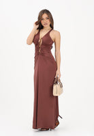 ME FUI Abito lungo marrone da donna MF26-SW0329BN . ME FUI 