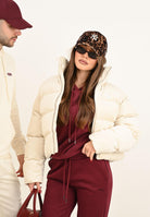 PUMA Piumino in velluto a coste Wardrobe Essentials panna da donna 632171 87 PUMA 