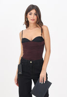 ELISABETTA FRANCHI Body bordeaux da donna con drappeggi<BR/> BO00456E2 EA4 ELISABETTA FRANCHI 