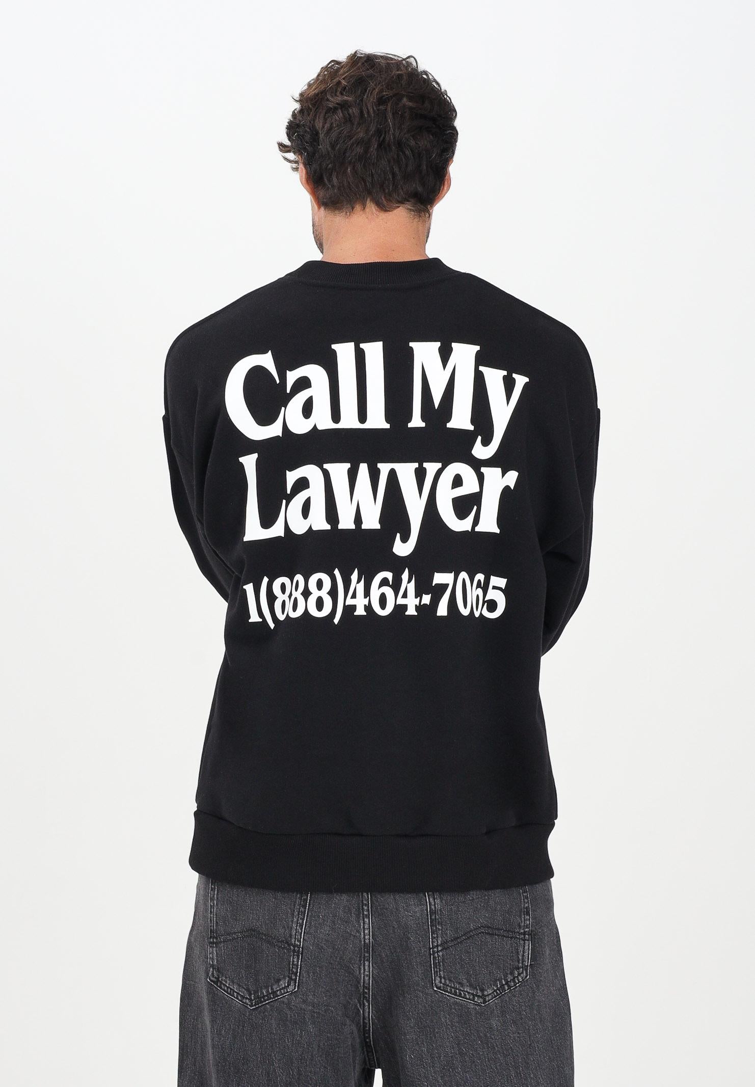 MARKET Felpa girocollo nera da uomo con stampa sul retro F5MKMASW057 110 MarKET 