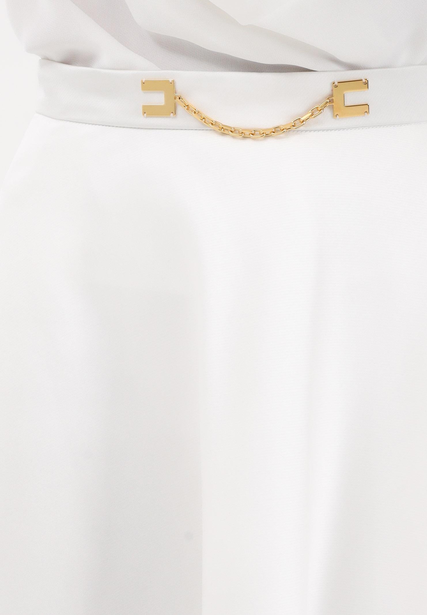 ELISABETTA FRANCHI Gonna midi avorio da donna GO15661E2 360 ELISABETTA FRANCHI 