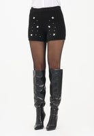 VICOLO Shorts nero da donna con dettagli gioiello 55154F NE VICOLO 
