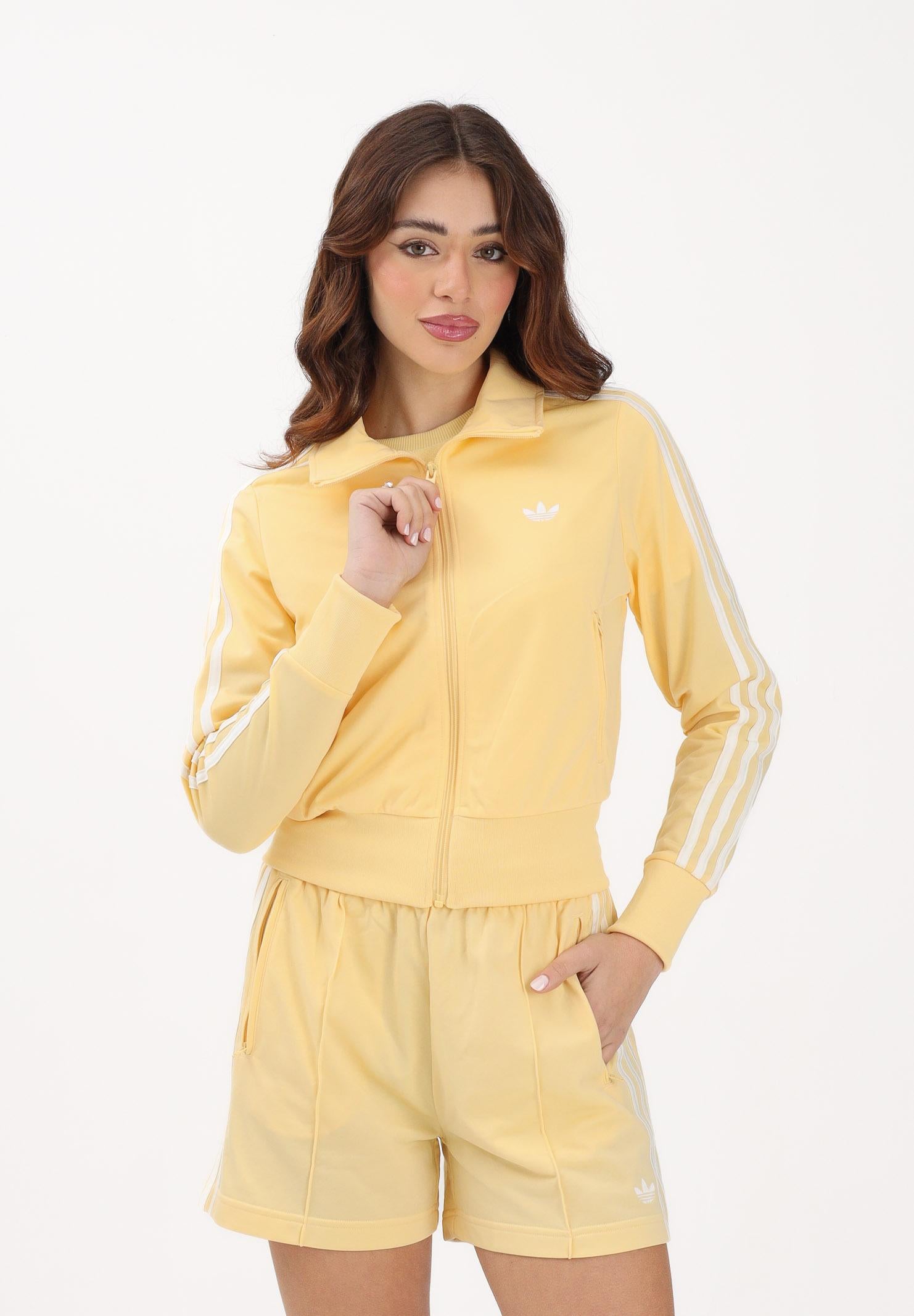 ADIDAS ORIGINALS Felpa con zip Firebird Classic gialla da donna KD1332 . ADIDAS ORIGINALS 