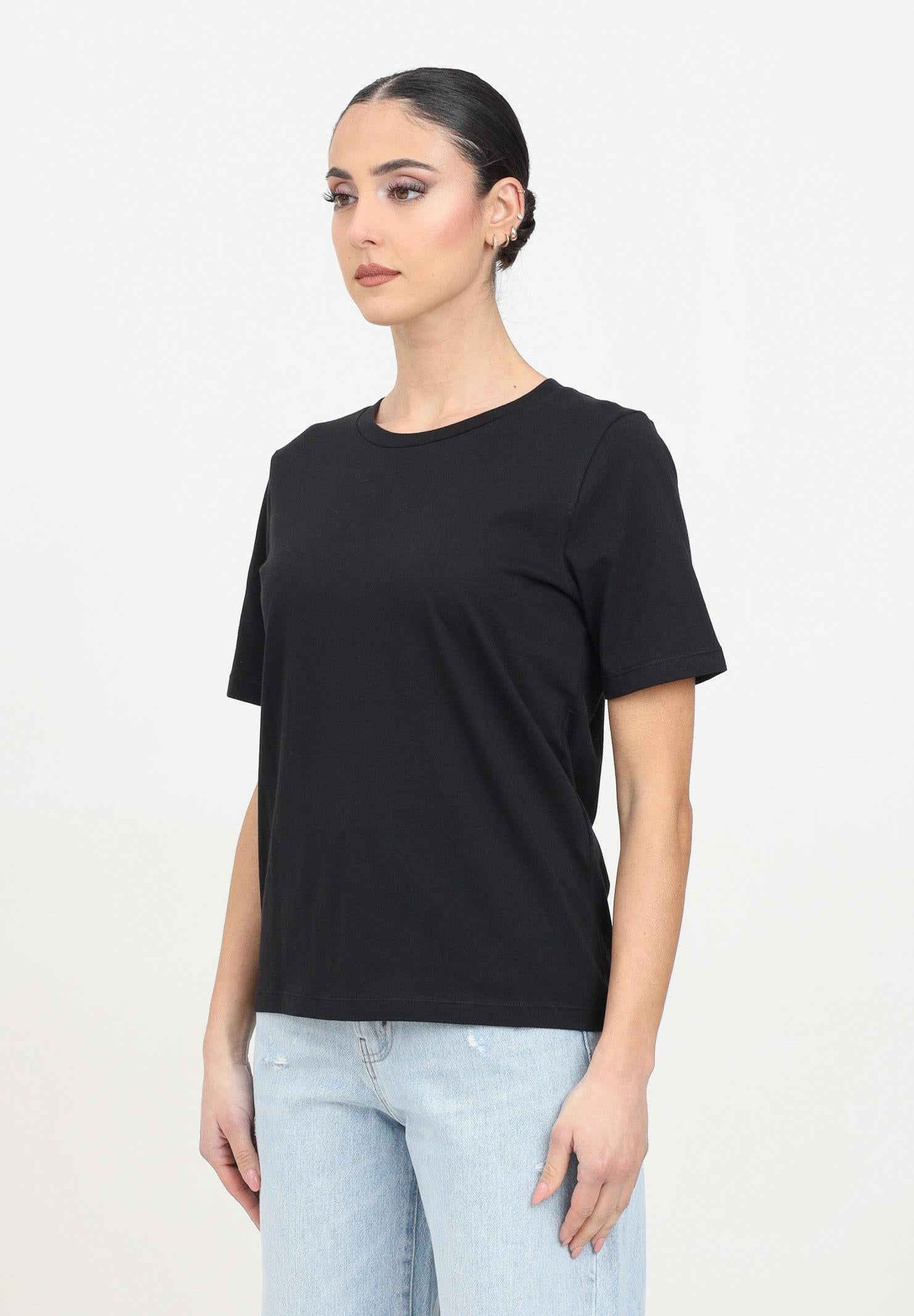 ONLY T-shirt Donna Nero Maniche Corte