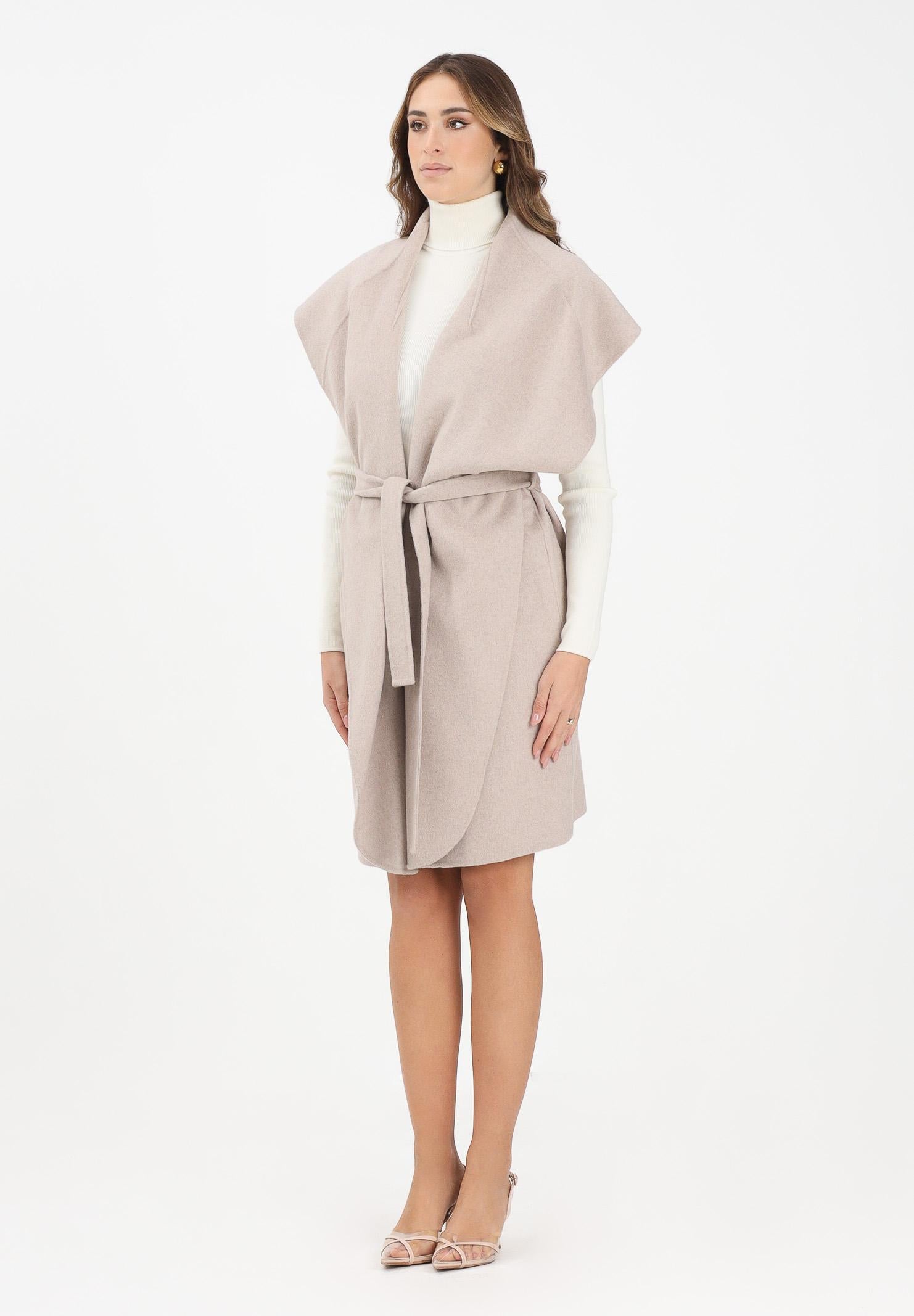 VICOLO Cappotto smanicato beige da donna TF0056 FU114 VICOLO 