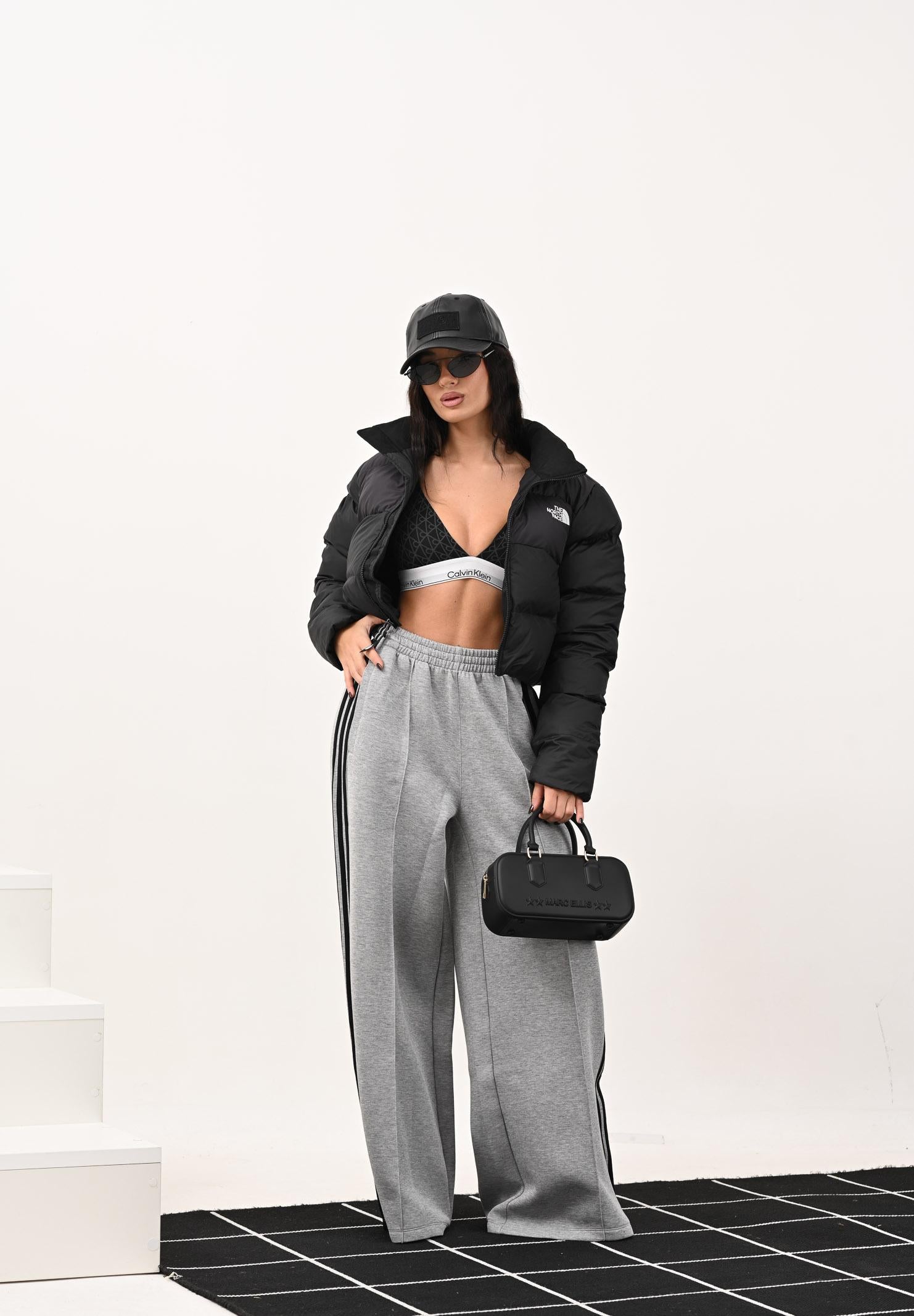 ADIDAS ORIGINALS Pantalone sportivo 3-Stripes Spacer grigio da donna JV7497  ADIDAS ORIGINALS 