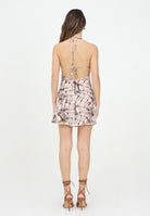 ME FUI Abito corto beige da donna caratterizzato da una stampa astratta MF25-0326X15  ME FUI 