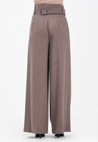 VICOLO Pantalone elegante marrone da donna con pieghe TF0188 A115 VICOLO 