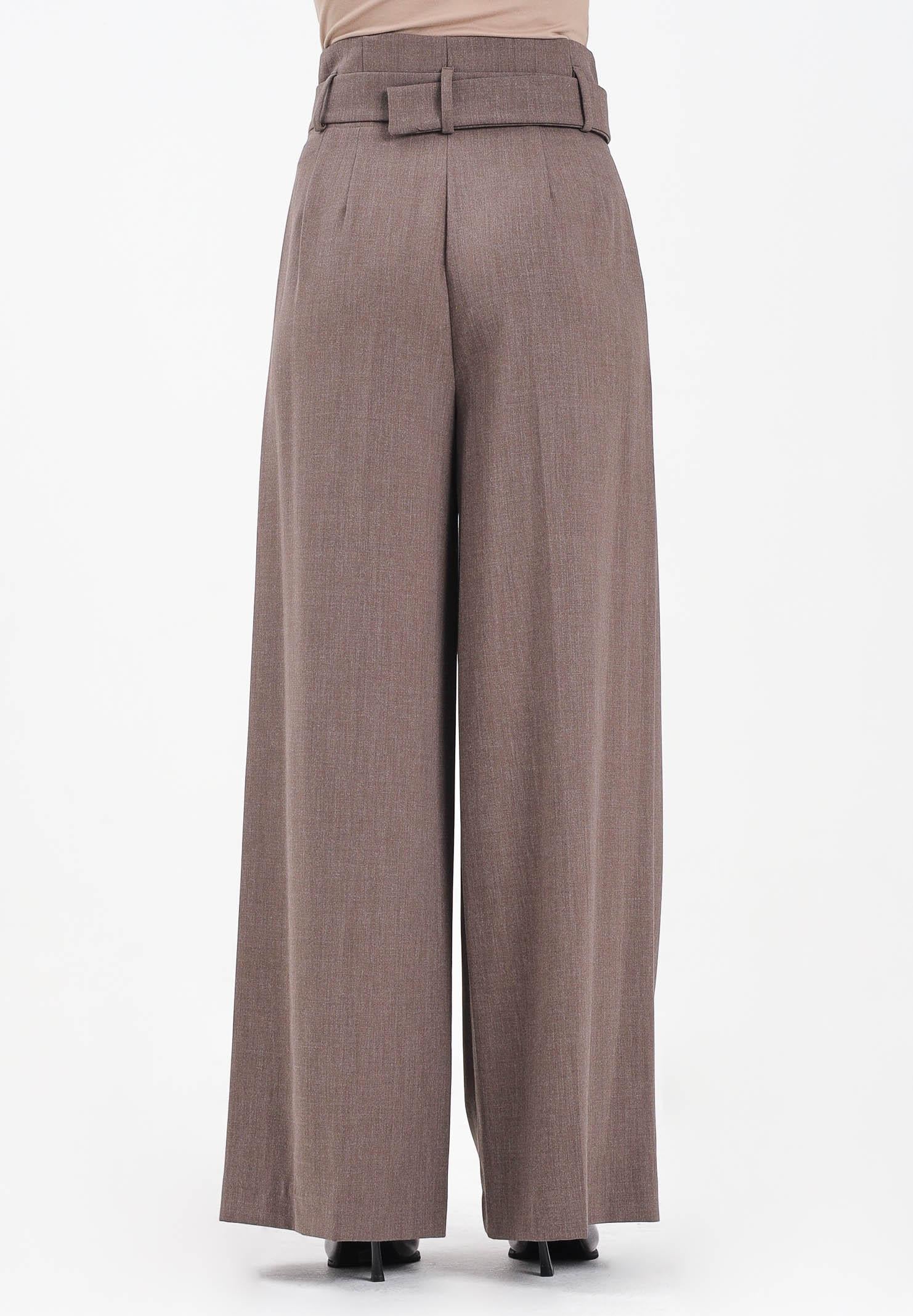 VICOLO Pantalone elegante marrone da donna con pieghe TF0188 A115 VICOLO 