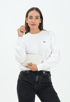 LACOSTE Maglioncino girocollo bianco da donna con logo AF4158 70V LACOSTE 