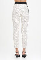 ELISABETTA FRANCHI Pantalone elegante panna da donna con stampa PAS0156E2 EF1 ELISABETTA FRANCHI 