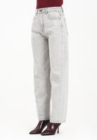 VICOLO Jeans Phoebe da donna in denim grigio chiaro dal lavaggio vintage DF5139 VU VICOLO 