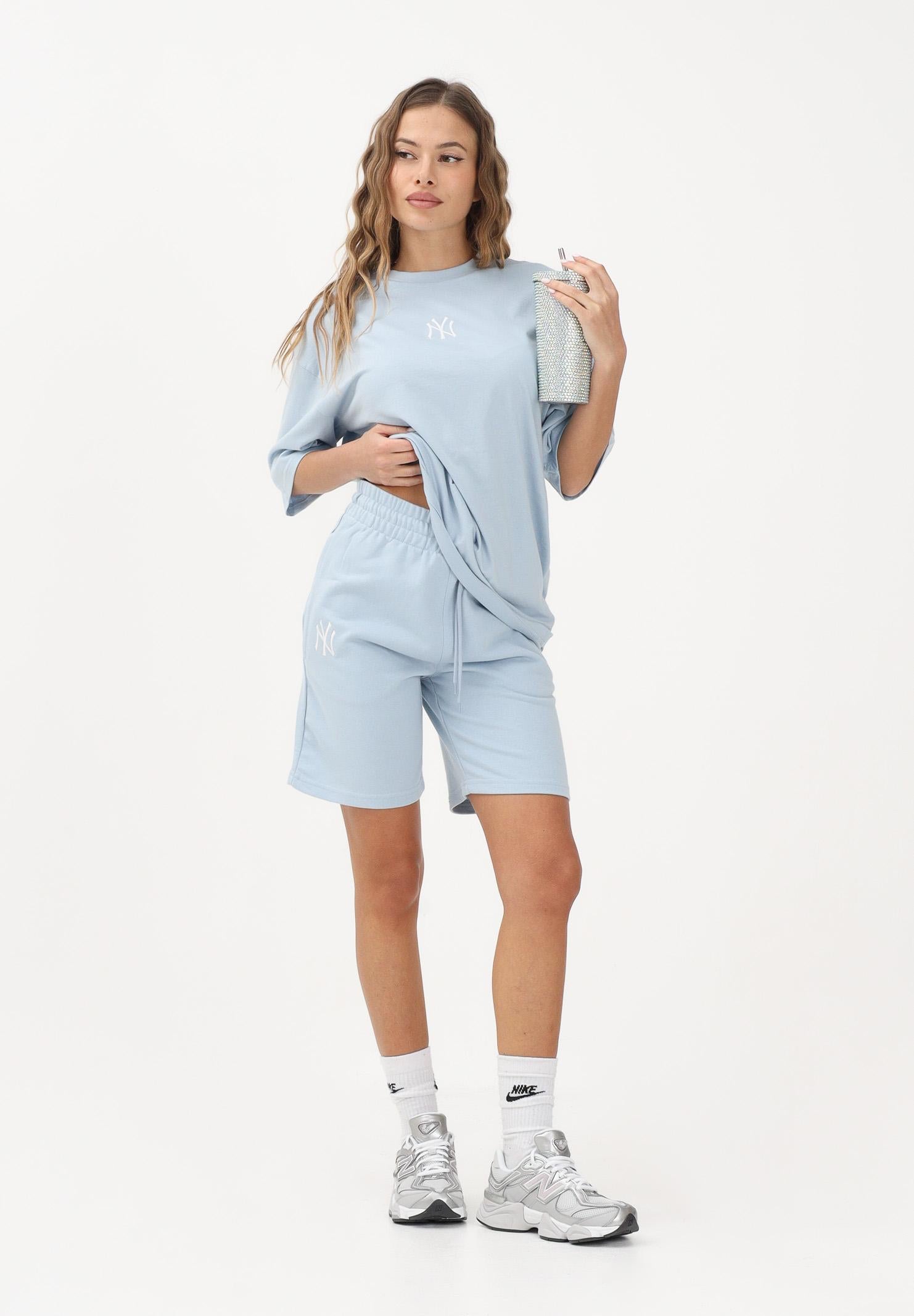 NEW ERA T-shirt a manica corta MLB League Essential Midi New York Yankees celeste per uomo e donna 60771500 . NEW ERA 