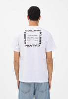 CALVIN KLEIN JEASN T-shirt a manica corta bianca da uomo con stampa sul retro LV14RE830GYAA . CALVIN KLEIN JEANS 