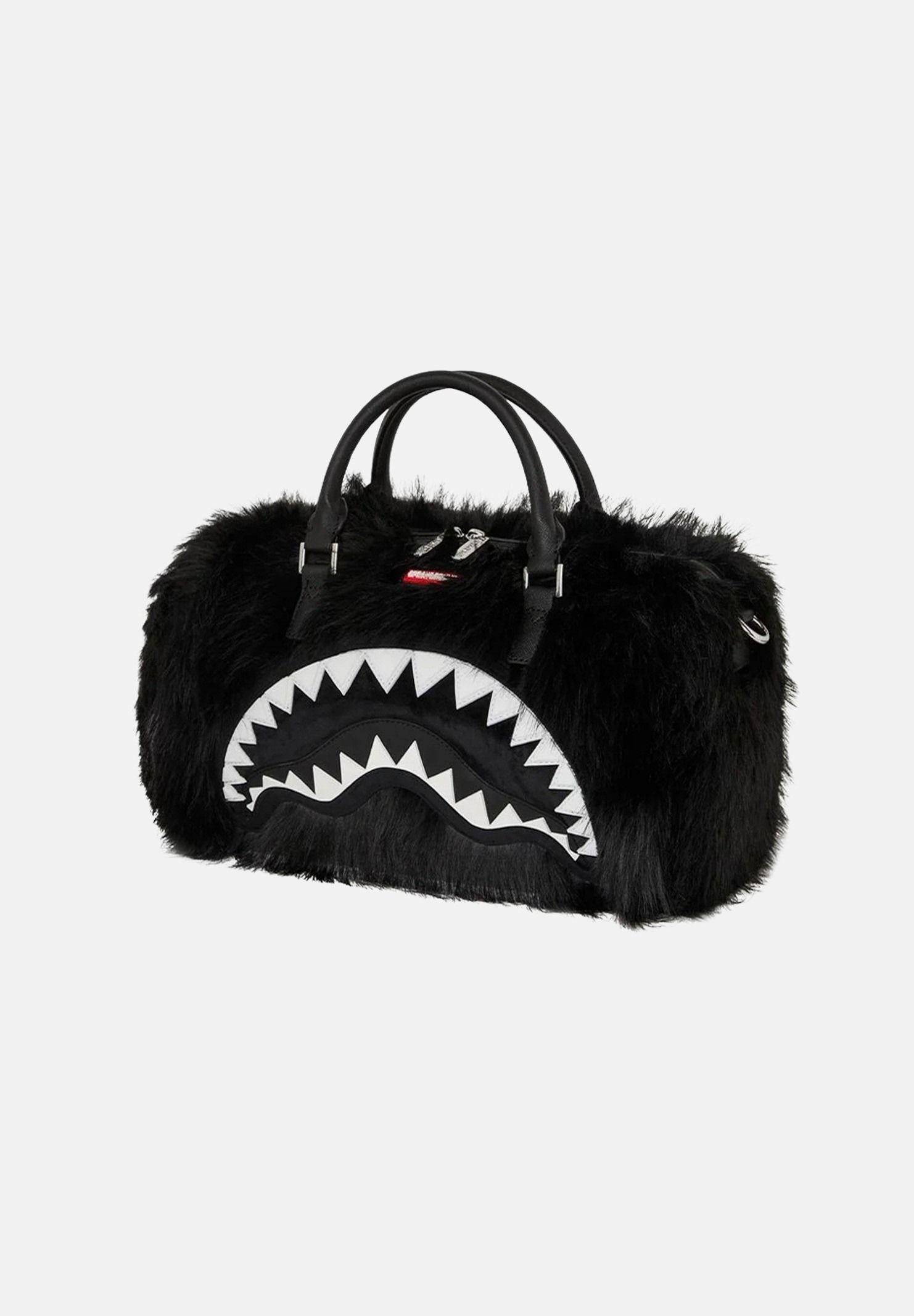 SPRAYGROUND Borsone FUR CRAY BLACK MINI DUFFLE nero per uomo e donna 910D8209NSZ . SPRAYGROUND 