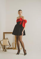 SANTAS Abito corto GRÂCE nero da donna PV2617 RONE SANTAS 