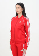 ADIDAS ORIGINALS Felpa con zip Adicolor Classics SST rossa da donna IK4032  ADIDAS ORIGINALS 
