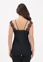 PINKO Top nero da donna con inserti in pizzo 106623A385 Z99 PINKO 