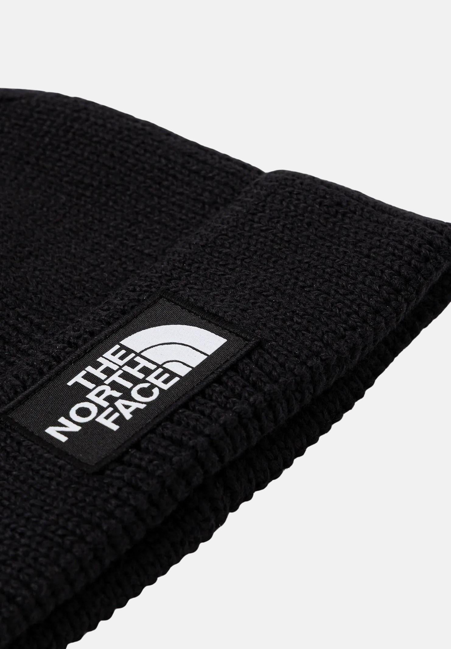 THE NORTH FACE Berretto nero per uomo e donna con risvolto e logo box TNF NF0A8CHEJK31 . THE NORTH FACE 
