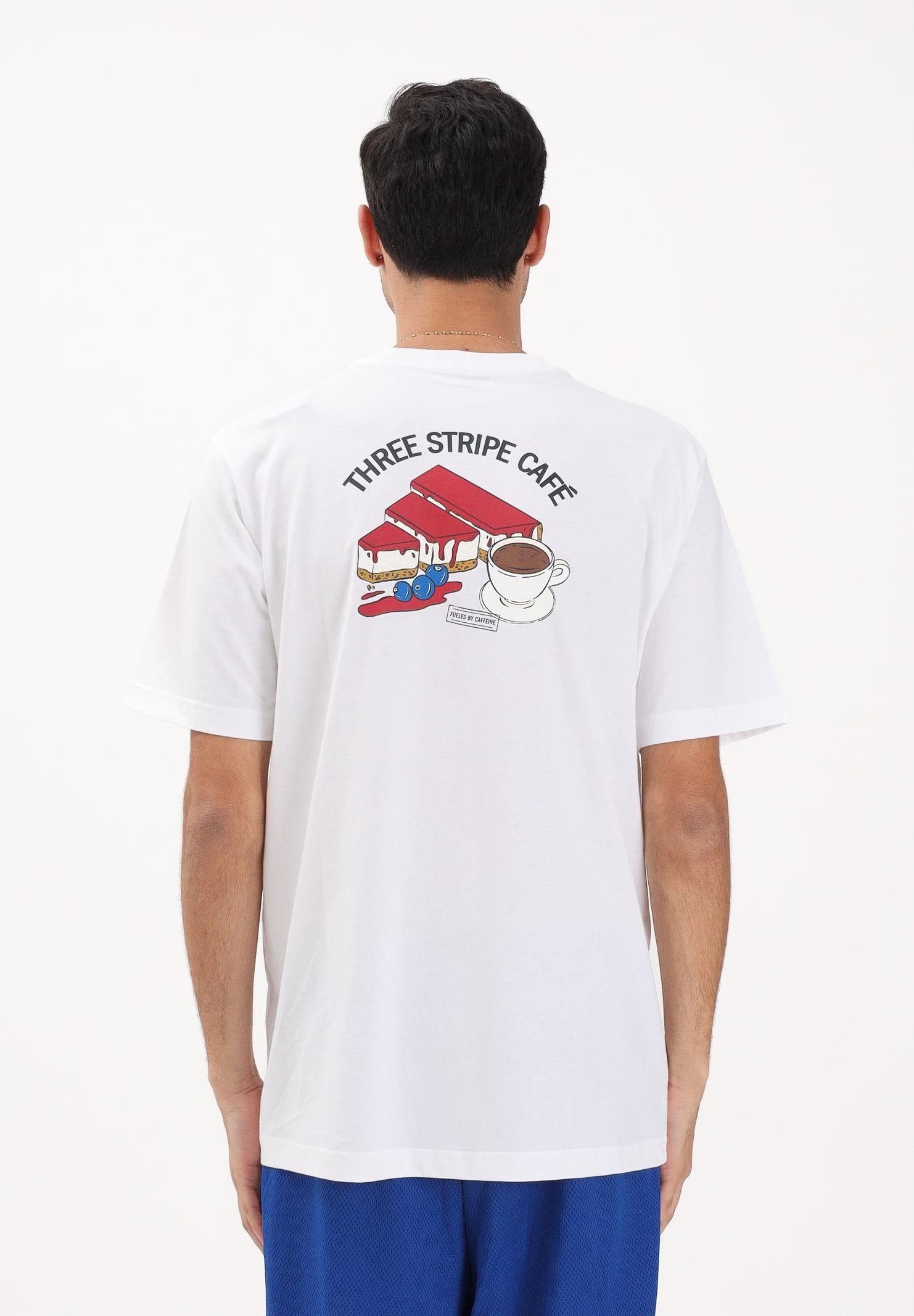 ADIDAS PERFORMANCE T-shirt a manica corta Coffee Cafe Cheesecake bianca da uomo KB2497 . ADIDAS PERFORMANCE 