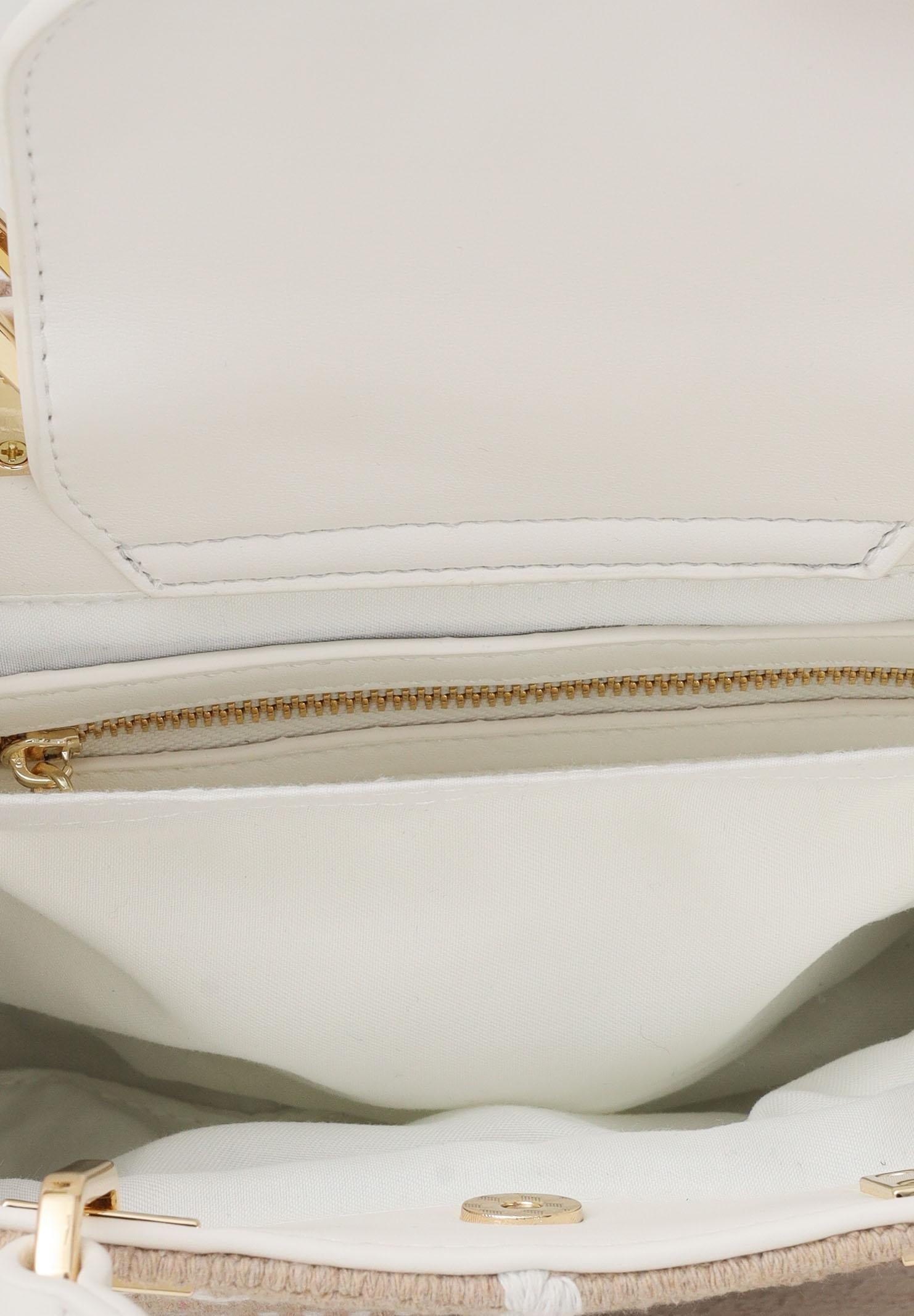 MARC ELLIS Borsa a mano Krissy S Luxe beige e bianca da donna KRISSY-S-LUXE BE MARC ELLIS 