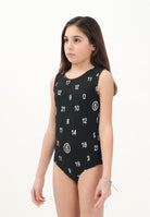 MAISON MARGIELA Body smanicato nero per donna e bambina con stampa Numeric M60764MM05K M6900 MAISON MARGIELA 