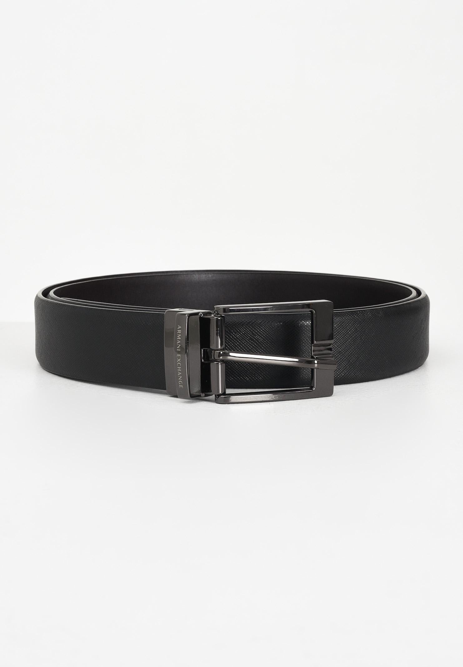 ARMANI EXCHANGE Cinutra reversibile nera e marrone da uomo 951060CC236 54120 ARMANI EXCHANGE 
