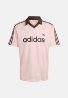 ADIDAS ORIGINALS Polo a manica corta ARCHIVE COLLAR ENGINEERED rosa e marrone da donna KE3580 . ADIDAS ORIGINALS 
