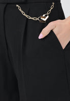 ELISABETTA FRANCHI Shorts nero da donna con logo gioiello SH00561E2 110 ELISABETTA FRANCHI 