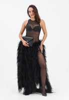 ALMA SANCHEZ Abito lungo Balco nero da donna AS2526068RT 999 ALMA SANCHEZ 