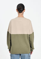 MAISON MARGIELA Felpa girocollo beige e verde per donna, ragazzi e bambini caratterizzata da una costruzione re-cut M60870MM04H M6C38 MAISON MARGIELA 