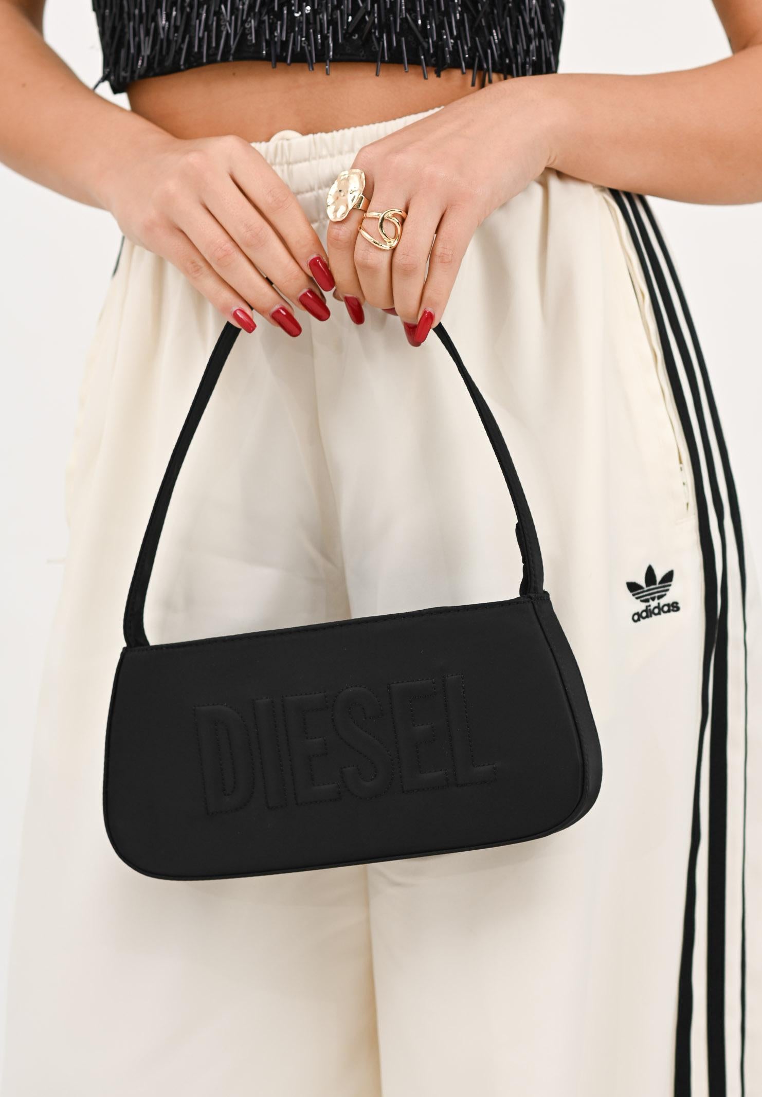 DIESEL Borsa a spalla WDELIA nera da donna J02521KXBEW K900 DIESEL 